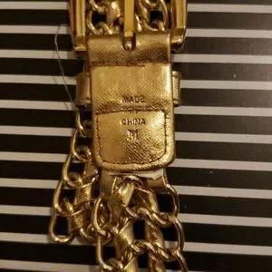 Source Unknown | Accessories | 8s Gold Tone Metal Sheer Mesh  display picture 2